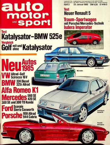Deckblatt Auto Motor und Sport (02/1985)